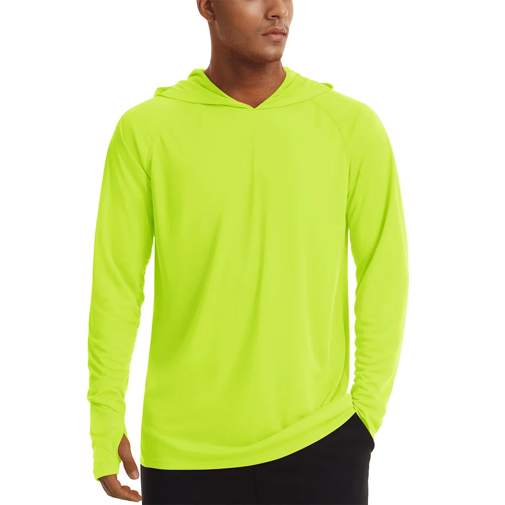 UPF 50+ Hooded T-Shirts Mens Sun Protection Long Sleeve Quick Dry T shirts Outdoor Sports Running Hoodies Pullover Tops The Clothing Company Sydney
