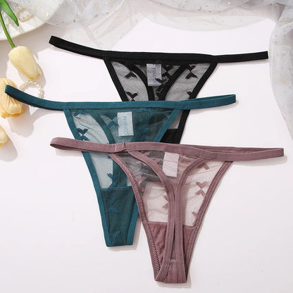 G String Thong Mesh Women Panties Low Waist Underpants T-back Underwear Thongs - The Clothing Company Sydney