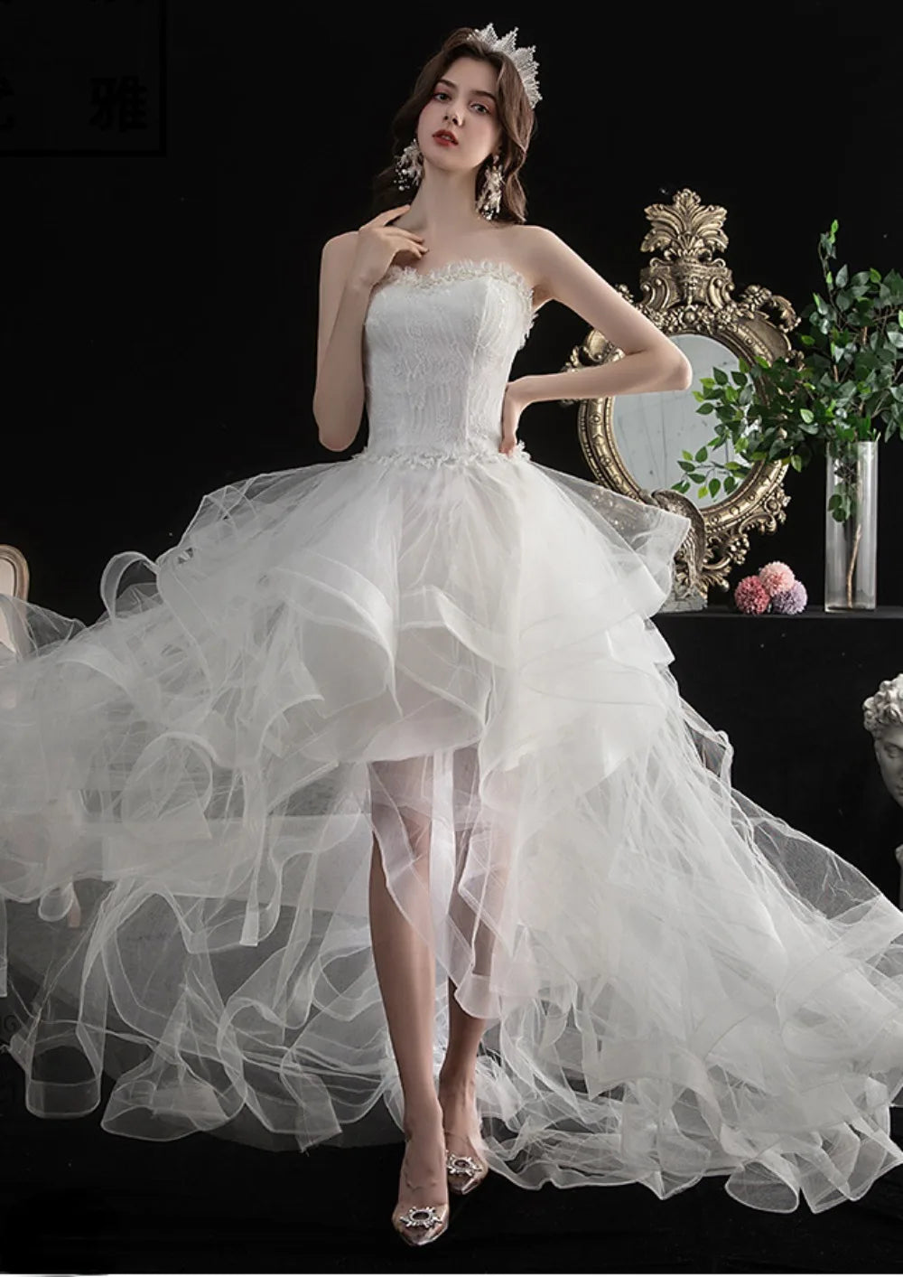 Long Back Light Wedding Dress Princess Fluffy Trailing Cake Skirt  Wedding Dress The Clothing Company Sydney