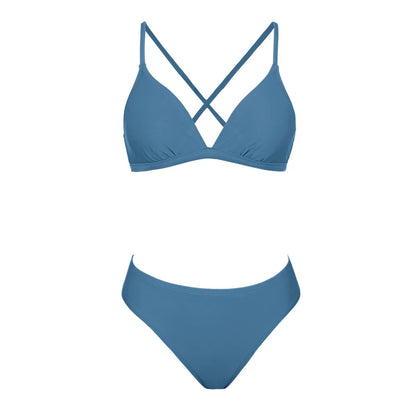 2 Piece Lace Up Back Mid Waist Bikini Set The Clothing Company Sydney