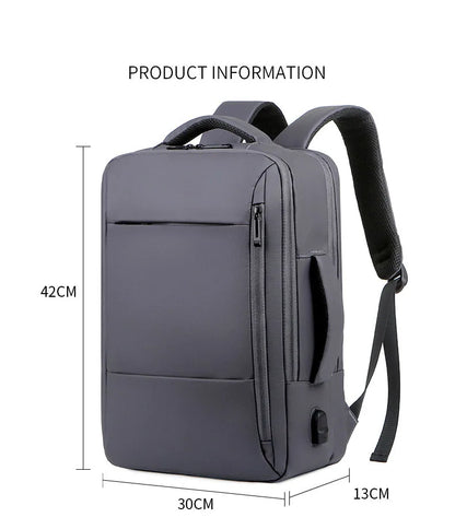 Large Backpack USB Charging Laptop Bagpack Waterproof Business Travel Cabin Hand Luggage Back Pack Bag - The Clothing Company Sydney