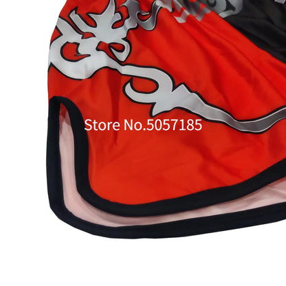 Thai Boxing Shorts Printed MMA Muay Thai Men's Shorts Kickboxing Pants Kids Women Martial Arts Grappling Fight Wear - The Clothing Company Sydney