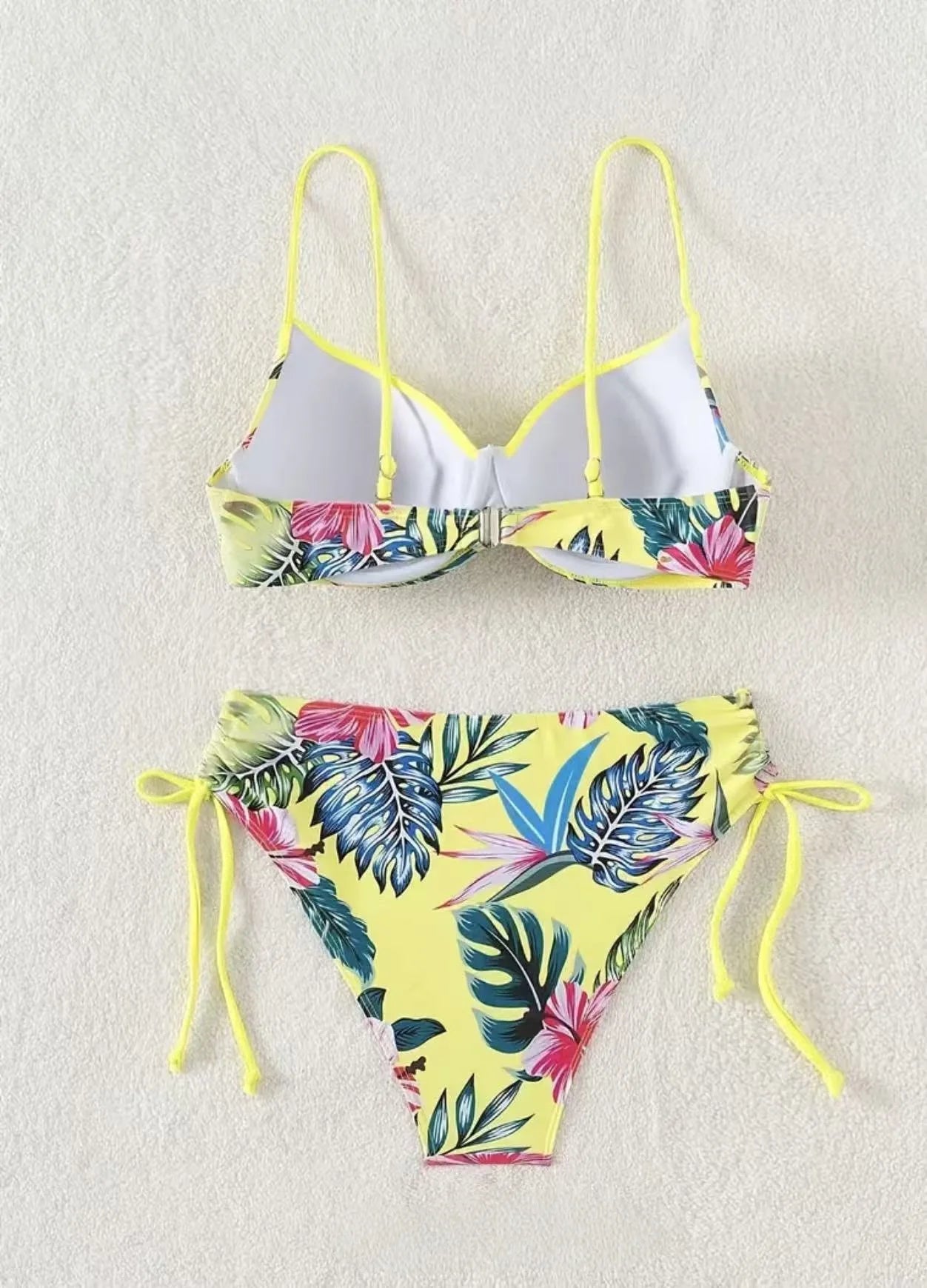 2 Piece Floral Print Swimsuit Beach Bikini Triangle Panty Swimwear Bikini Set - The Clothing Company Sydney