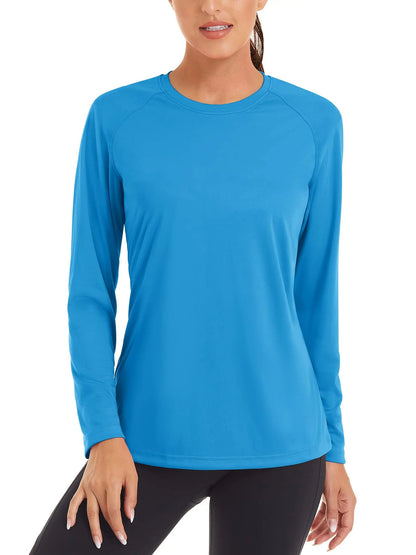 UPF 50+ Summer Quick Dry T-shirts Women's Performance Sun Block UV Protection T Shirts Long Sleeve Swim Pullover Tops The Clothing Company Sydney