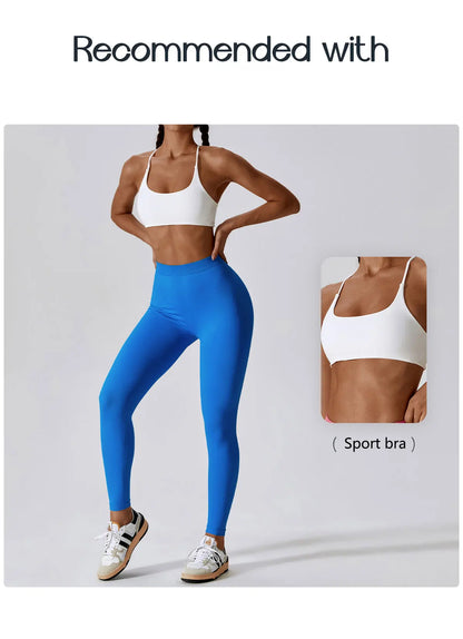 Seamless Yoga Pants Women's V Shaped Push Up Fitness High Waist Gym Running Workout Sports Yoga Tight Leggings - The Clothing Company Sydney