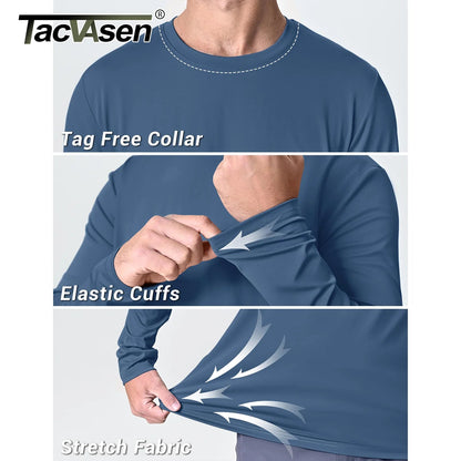 UPF 80+ Sun Protection T-shirts Men's Quick Dry Long Sleeve Athlectic T Shirts Performance Sports T-shirts Rash Guard The Clothing Company Sydney