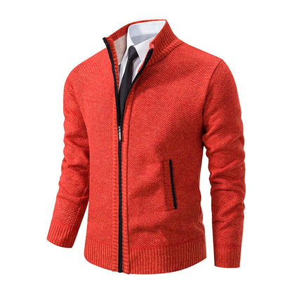 Men's Casual Stand Collar Sweater Zipper Cardigan The Clothing Company Sydney