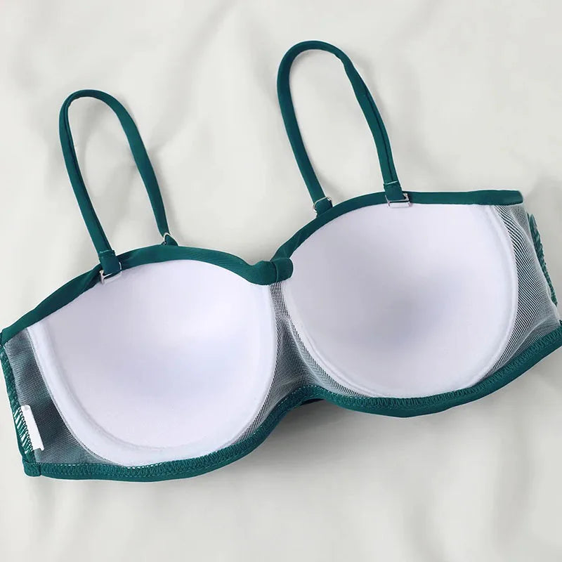 Two Piece Swimsuit Womens Bikini Set Beachwear Push Up Summer Bathing Suit Triangle Bikini Low Waist Swimwear - The Clothing Company Sydney