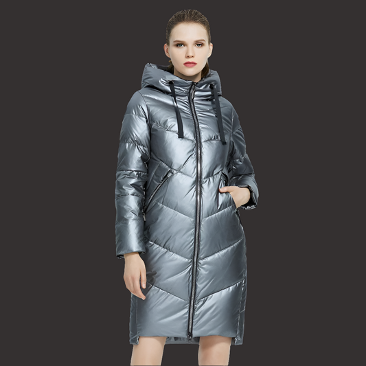 Women's Hooded Winter jacket fashion casual slim long warm cotton coat ladies parkas - The Clothing Company Sydney