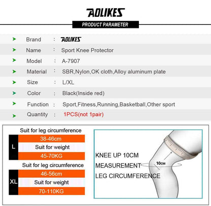 1PC Hiking Cycling Knee Support Protector With Removeble Aluminum Plate 4 Straps For Mountaineering Knee Joint Brace The Clothing Company Sydney