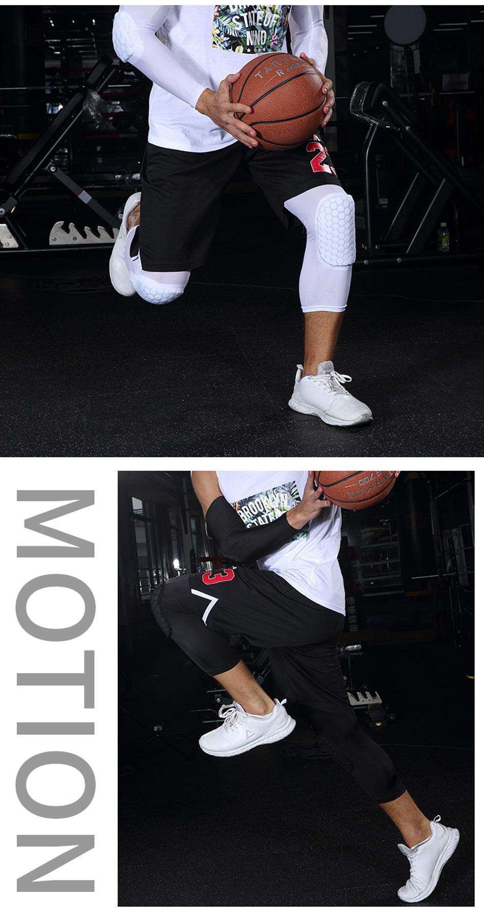 1PC Basketball Knee Pads Protector Compression Sleeve Honeycomb Foam Brace Kneepad Fitness Gear Volleyball Support The Clothing Company Sydney