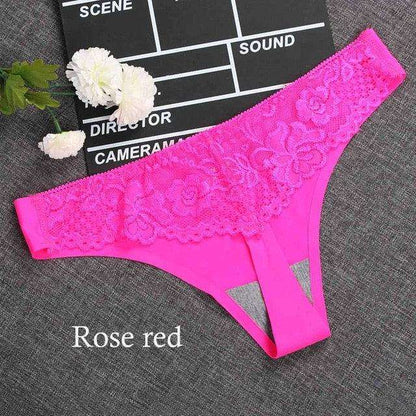 1 piece G-string Thongs Lace Floral Sheer Breathable Low Waist Underwear Soft Lingerie Ice Silk Briefs Seamless Panties The Clothing Company Sydney