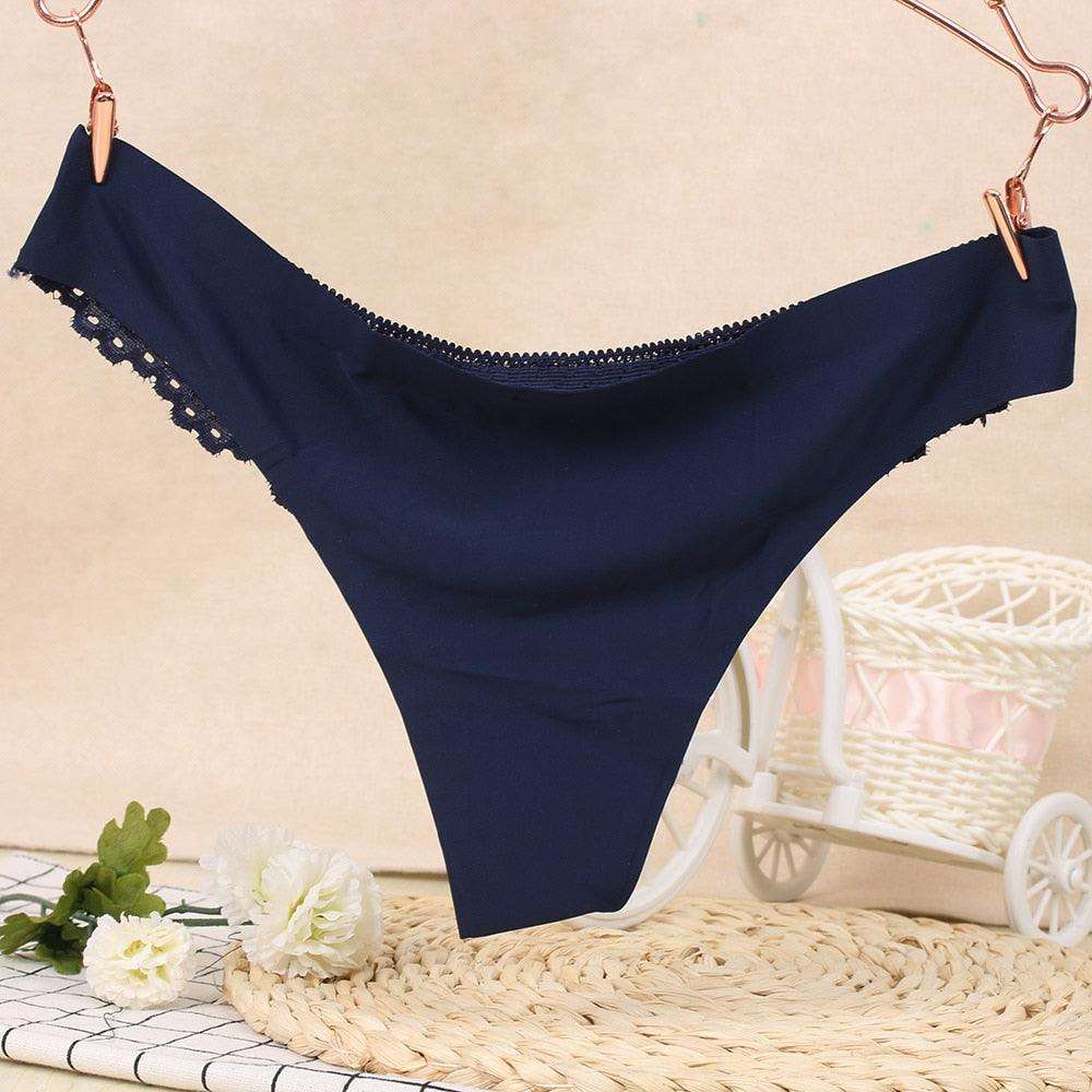 1 piece G-string Thongs Lace Floral Sheer Breathable Low Waist Underwear Soft Lingerie Ice Silk Briefs Seamless Panties The Clothing Company Sydney