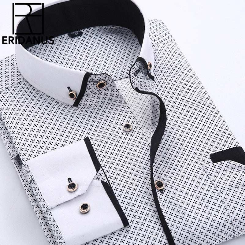 Long Sleeve Slim Men Dress Shirt Autumn New Fashion Designer Solid Male Clothing Fit Business Shirts The Clothing Company Sydney