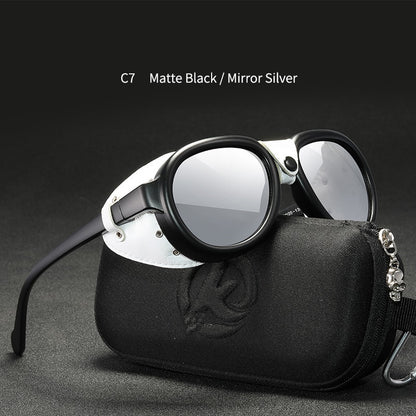 Luxury Steampunk Pilot Sunglasses Men and Women Shield Glasses UV400 Protection The Clothing Company Sydney