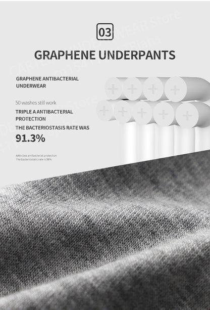 Men's Underwear Graphene 3A Antibacterial Underpants Pure Cotton Mix Boxer Shorts Moisture Absorbent Elastic Trunks Panties The Clothing Company Sydney