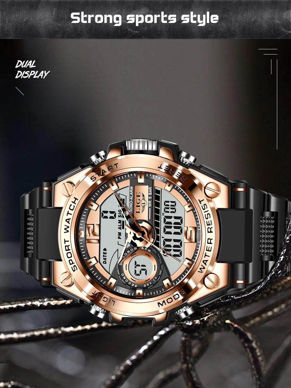 Digital Men Military Watch 50m Waterproof Wristwatch LED Quartz Clock Sport Watch Male Big Watches The Clothing Company Sydney