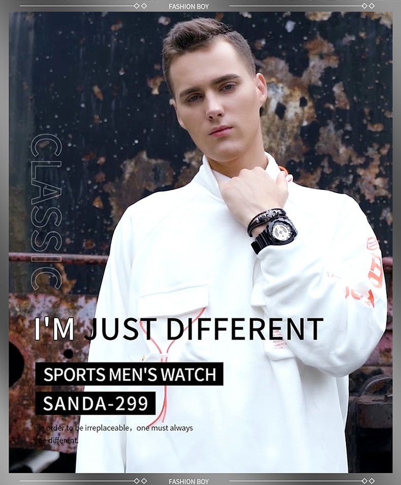 Sanda Military Army Sport Style Wristwatch Dual Display Men's Watch Clothing Company Sydney