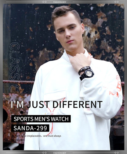 Sanda Military Army Sport Style Wristwatch Dual Display Men's Watch Clothing Company Sydney