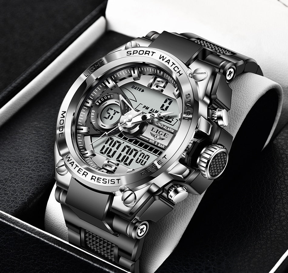 Digital Men Military Watch 50m Waterproof Wristwatch LED Quartz Clock Sport Watch Male Big Watches The Clothing Company Sydney