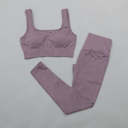 2 Piece High Waist Sports Legging Gym Women's sportswear Seamless Fitness Yoga Suit High Stretchy Workout Padded Sports Bra Leggings Set The Clothing Company Sydney