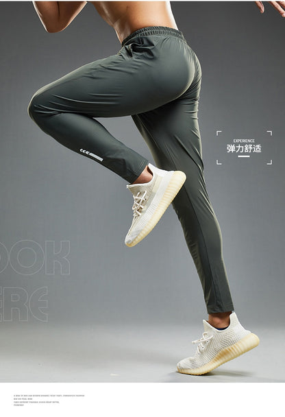Summer Thin Men's Jogging Sweatpants Elastic Skinny Fit Casual Outdoor Training Fitness Sport Pants Running Trousers The Clothing Company Sydney