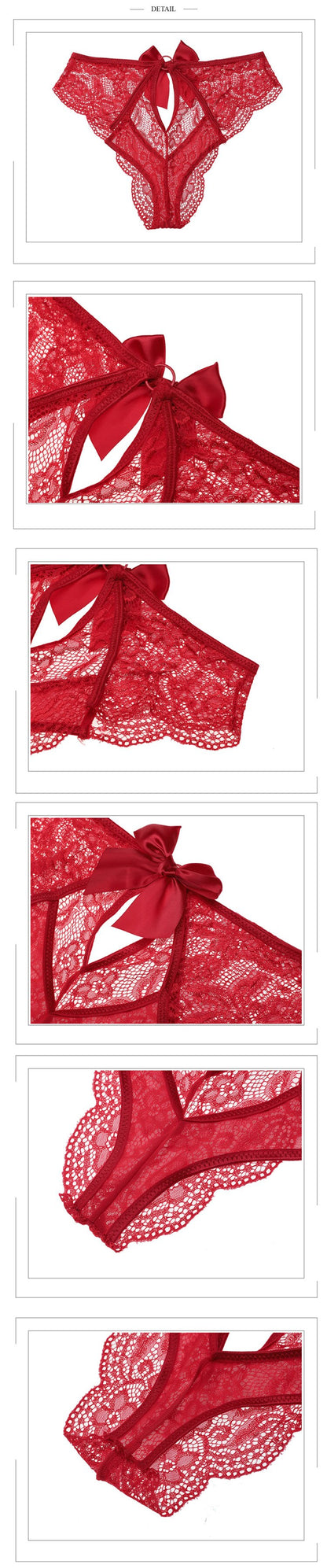 Women Lingerie G String Lace Hollow Out Underwear Femal Sexy Cross Strap Panties Bow Transparent Knickers The Clothing Company Sydney