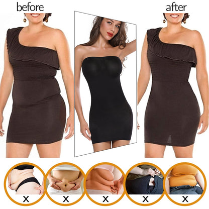 Women Shapewear Strapless Full Slips for Under Dress Tummy Control Slips Skirts Full Body Shaper Seamless Underwear Shaper The Clothing Company Sydney