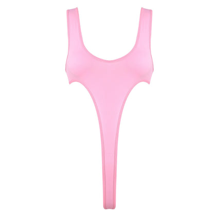 Bodysuit Women Lingerie Exotic One Piece See Through Lingerie Deep V Neck Sleeveless High Cut Thong Leotard Jumpsuit The Clothing Company Sydney