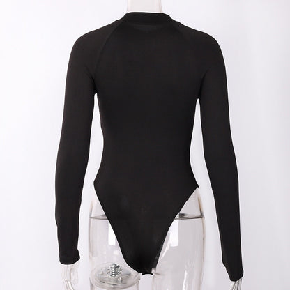Sheath Velvet Rompers Bodysuit Long Sleeve Regular Zipper Jumpsuits Women Fashion Streetwear Outfits Overalls Bodysuit The Clothing Company Sydney
