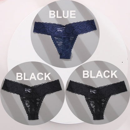 3 pack G-string Thong Panties Lace Floral Underwear Transparent Underpants Lingerie Briefs The Clothing Company Sydney