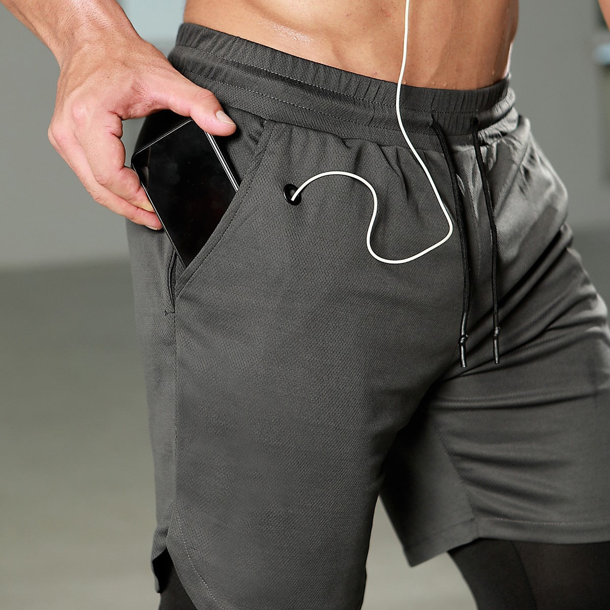 Men's Gym Pants Outdoor Tights Double-Layer Quick Drying Bodybuilding Casual Fitness Running Workout Basketball Sweatpants The Clothing Company Sydney