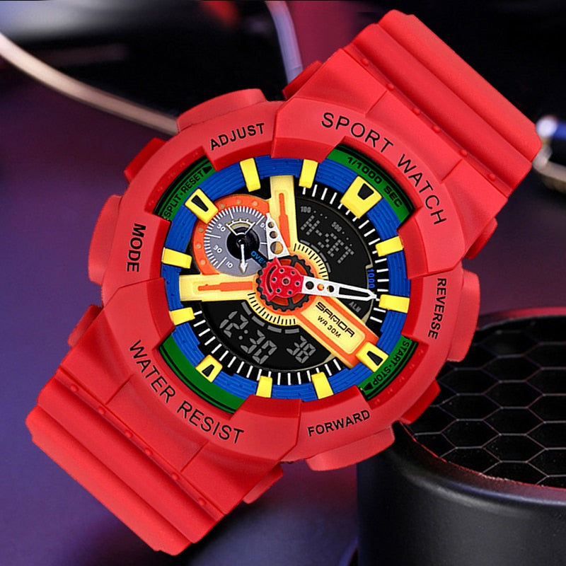 Sanda Military Army Sport Style Wristwatch Dual Display Men's Watch Clothing Company Sydney
