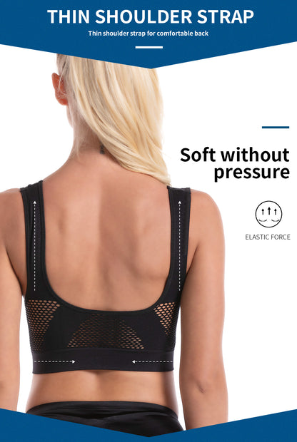 Women's Unwired Bras Wireless S-6XL Plus Size Backless Push Up Seamless Mesh Top Bra Non Bones Frame Sports Bras The Clothing Company Sydney