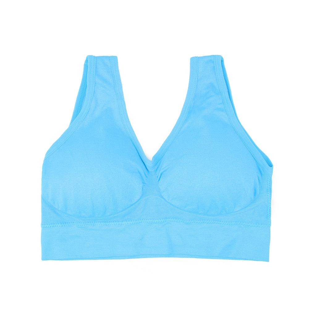 Women's Unwired Bras Wireless S-6XL Plus Size Backless Push Up Seamless Mesh Top Bra Non Bones Frame Sports Bras The Clothing Company Sydney