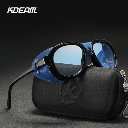 Luxury Steampunk Pilot Sunglasses Men and Women Shield Glasses UV400 Protection The Clothing Company Sydney