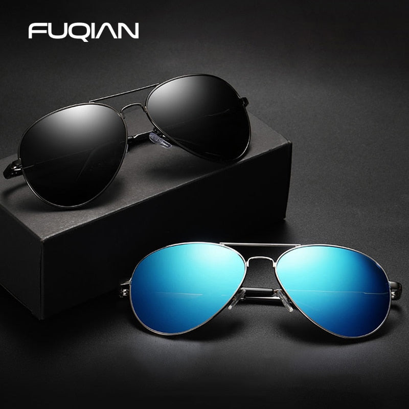 Classic Pilot Polarized Sunglasses Men Fashion Metal Sun Glasses Women Black Driving Eyeglasses Goggle UV400 The Clothing Company Sydney