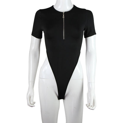 Spring Summer Jumpsuits Fashion Solid Zipper Long Sleeve Sheath Skinny Rompers Bodysuits The Clothing Company Sydney