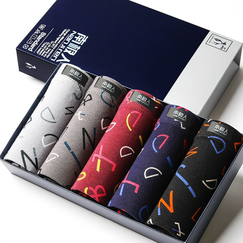 5 Packk Men's Underwear Cotton Boxer Underpants Comfortable Breathable Panties Underwear Boxing Boxershorts The Clothing Company Sydney
