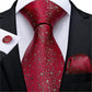 Designer Wedding Men's Tie Red  Solid Striped Paisley Neckties For Men Business Hanky Cufflinks Tie Set The Clothing Company Sydney