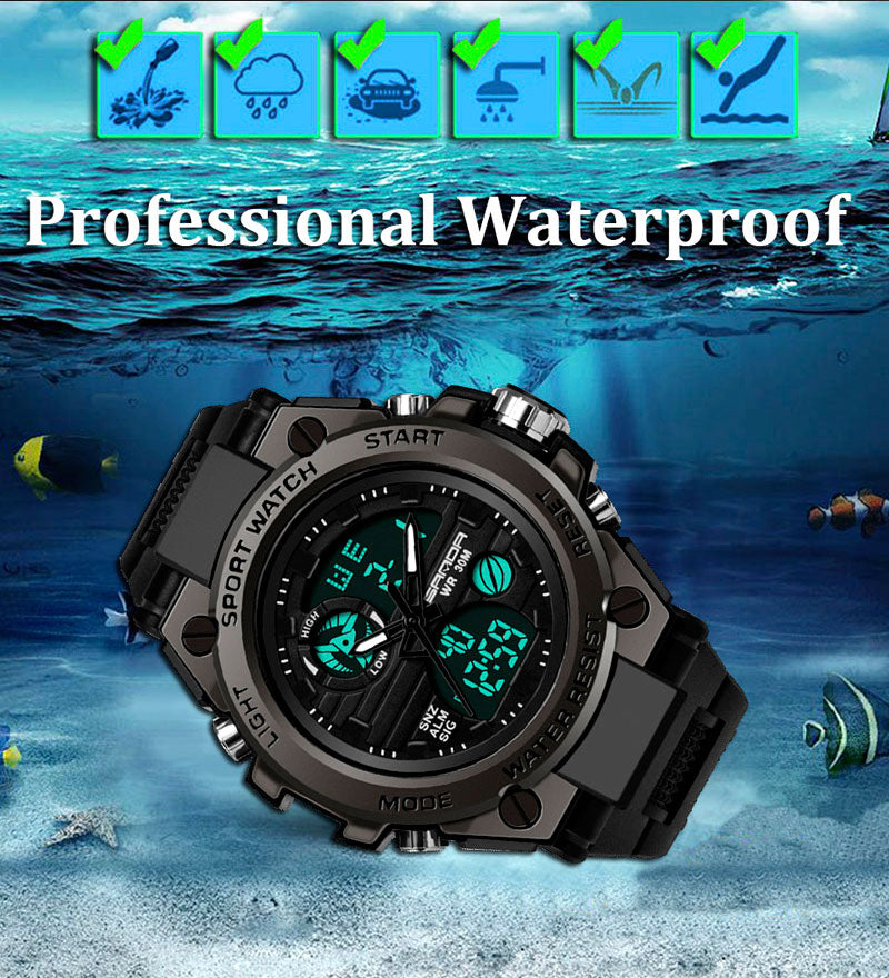 Sanda Military Army Sport Style Wristwatch Dual Display Men's Watch Clothing Company Sydney