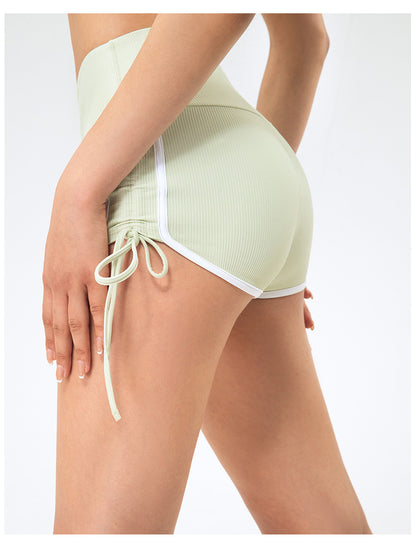 Drawstring Peach Shorts Running Hot Pants Fitness High Waist Sports Yoga Shorts Women Hip Push-up The Clothing Company Sydney