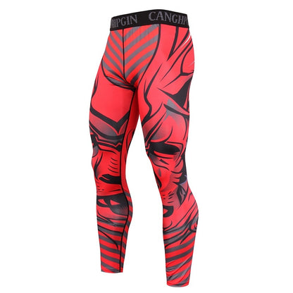 Running Compression Leggings Men's Sports Quick-drying Tights Stretchy Training Pants Gym Fitness Print Men Jogger The Clothing Company Sydney