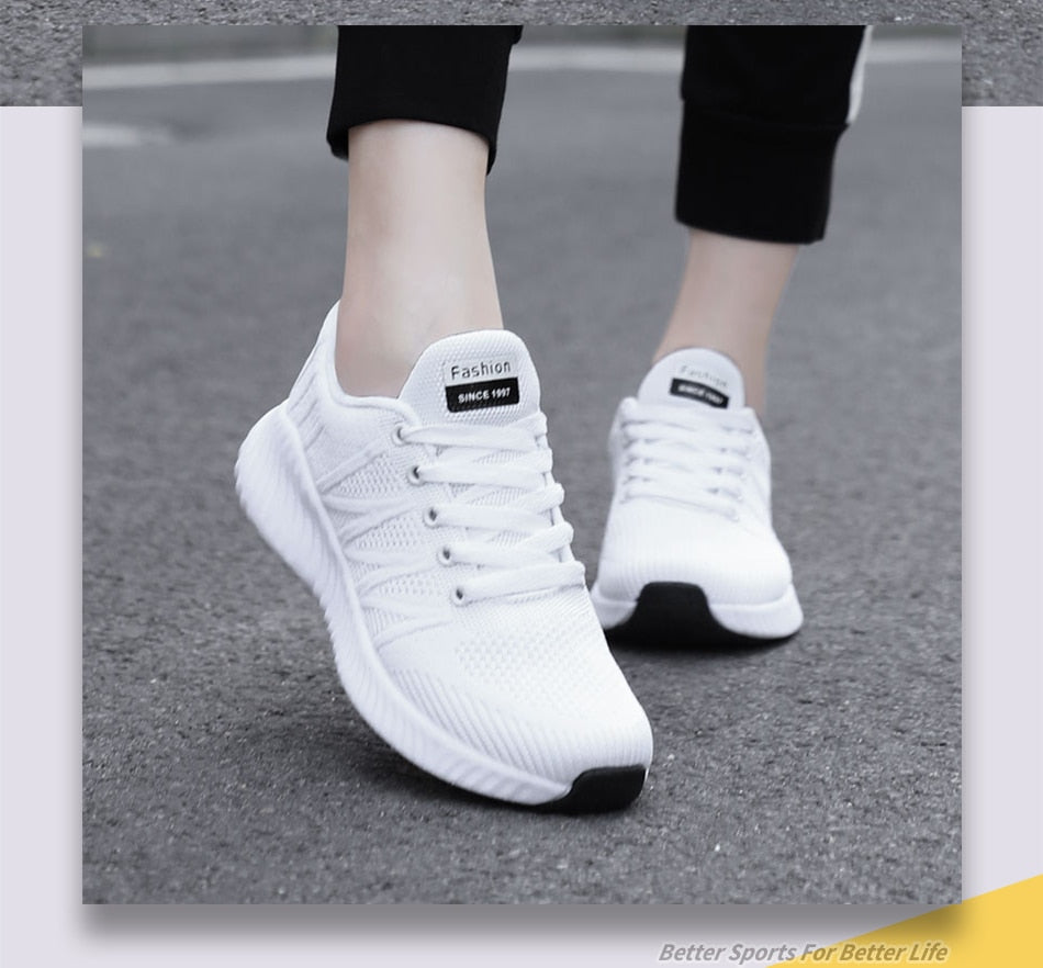 Brand Lace-up Shoes Non-Slip Wear-Resistant Soft Running Shoes Tennis Big Size Breathable Sports Sneakers For Women The Clothing Company Sydney