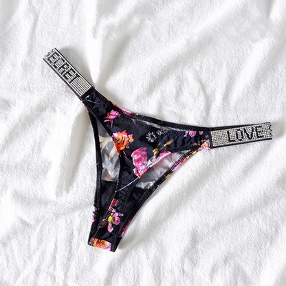 Ice Silk Seamless Panties G String Sexy Rhinestone Leopard Underwear Low Waist Fitness Lingerie T Thongs The Clothing Company Sydney