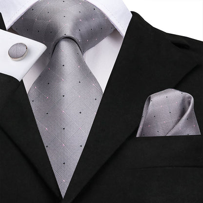3 Piece Business Classic Blue Black Striped Solid Neck Tie Necktie Pocket Square Cufflinks Wedding Party Silk Tie Set The Clothing Company Sydney