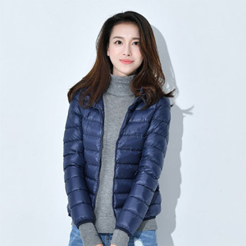 Ladies Padded Puffer Jacket Coat Ultralight Outdoor Clothes Outwear Slim Short Parka Portable Store In Bag The Clothing Company Sydney