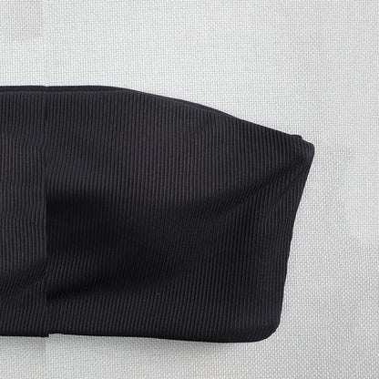 High Waist Swimwear Chain Swimsuit Bandeau 2 Piece Sports Bathing Suit Ribbed Set The Clothing Company Sydney