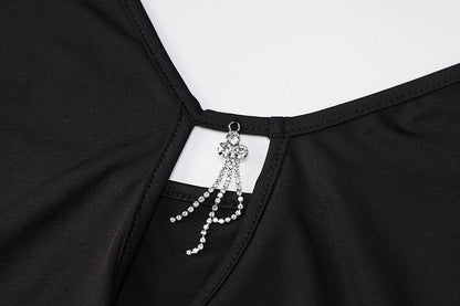 Cryptographic Cut Out Backless Halter Maxi Dress Bodycon Fashion Outfits Long Dresses Elegant Club Party Dress The Clothing Company Sydney