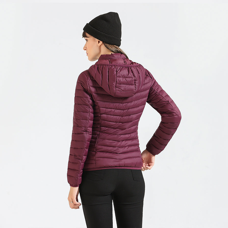 Winter Women Thin Padded Puffer Jacket Coat Short Parka Outdoor Warm Clothing Portable Ultralight  Outerwear The Clothing Company Sydney